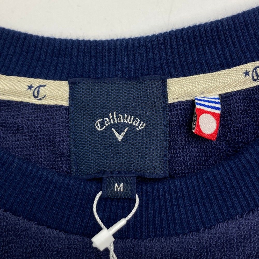 サイズ M CALLAWAY SELECT キャロウェイ セレクト 241-8236001 半袖Tシャツ パイル ネイビー系 240101369887 ゴルフウェア メンズ ストスト LLC-HASEGAWATOSO_COM