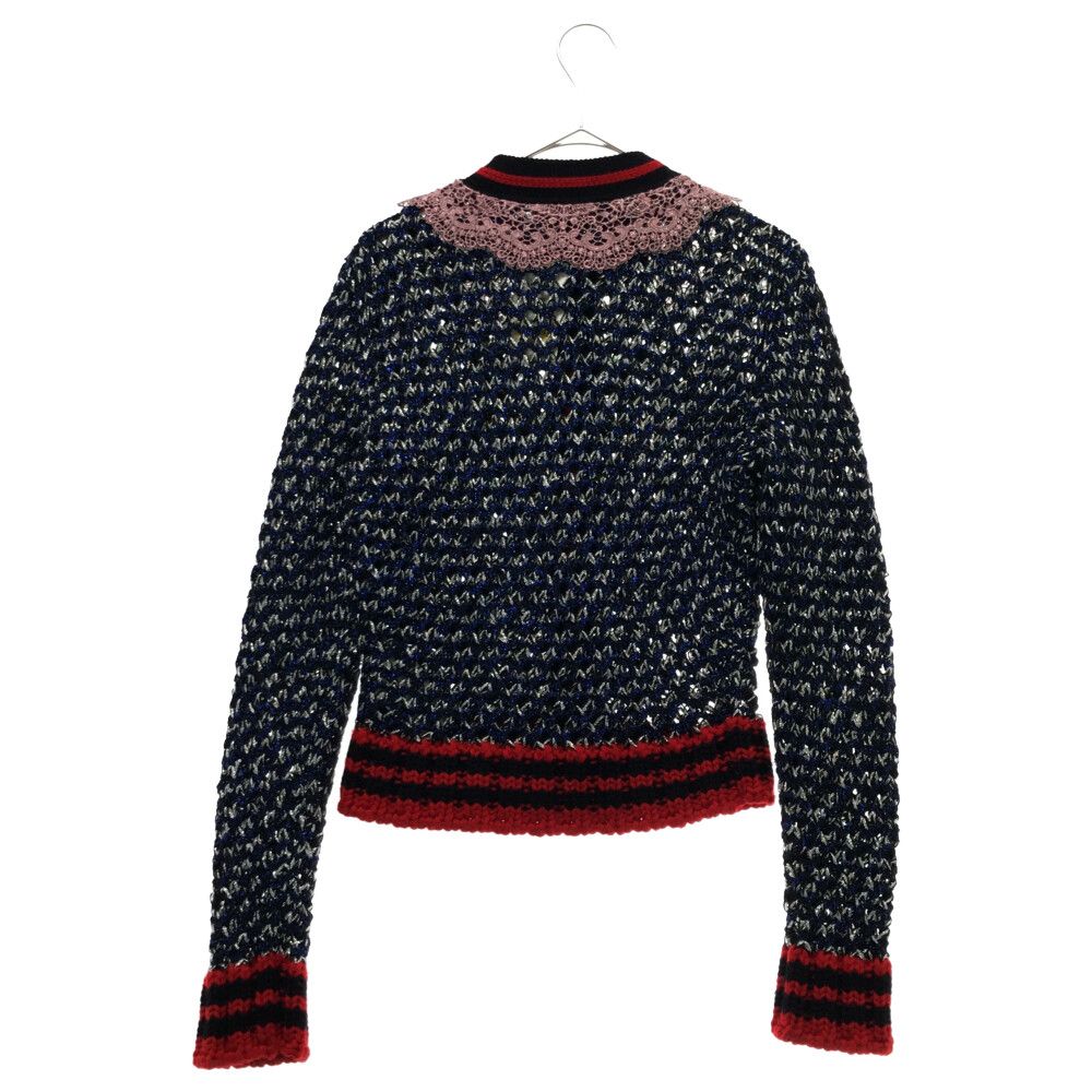 GUCCI (グッチ) 16SS インターロッキングG パールボタン ラメニット