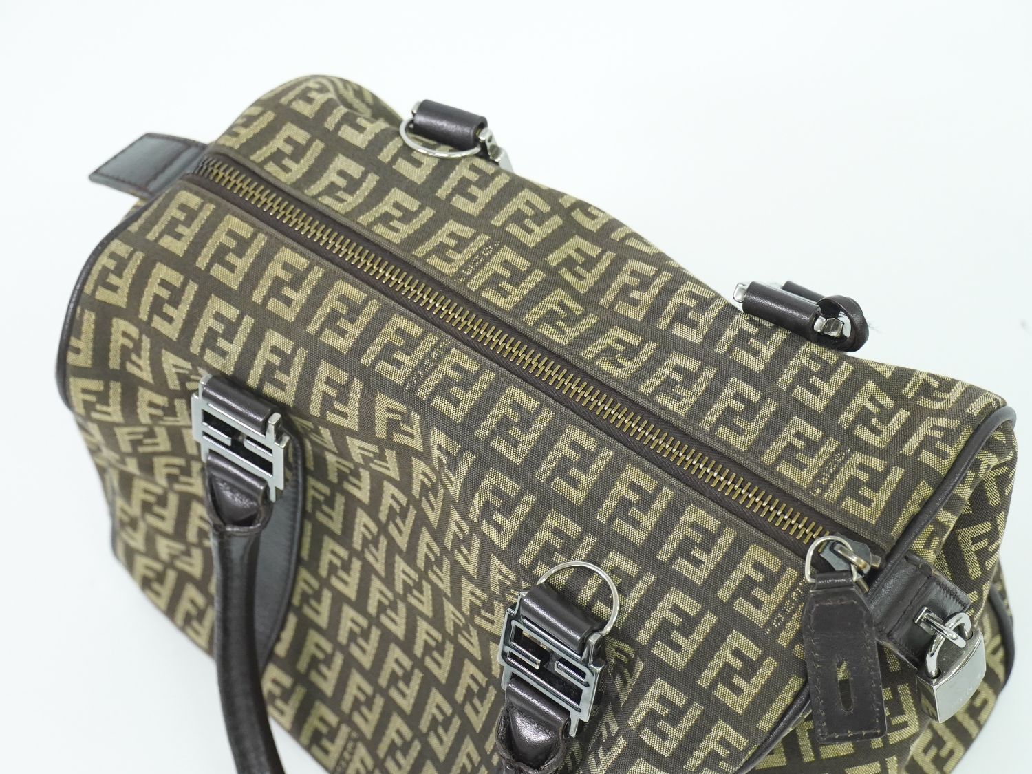 本物 フェンディ FENDI ズッキーノ ミニ ボストンバッグ