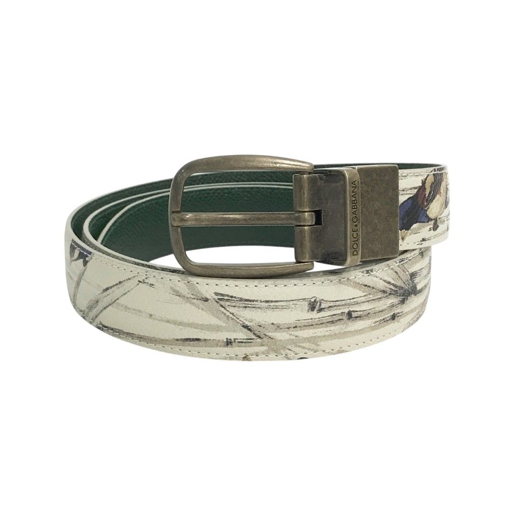 DOLCE & GABBANA ドルチェ アンド ガッバーナ レザーベルト 鳥