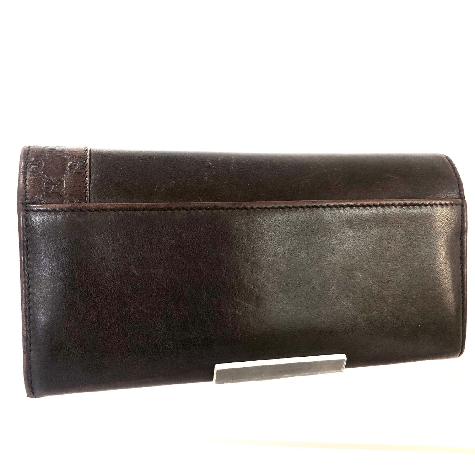 GUCCI ダークブラウン マイクログッチシマ マネークリップ GUCCI ダークブラウン マイクログッチシマ マネークリップ GUCCI