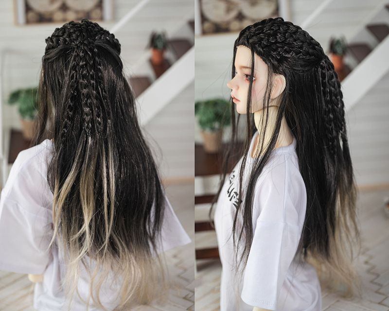 AX539 BJD 1/6 人形 ドール　用ウィッグ カツラ 耐熱 ハンドメイド 人形ドール 用ウィッグカツラ耐熱ハンドメイド AX539 BJD 1/6