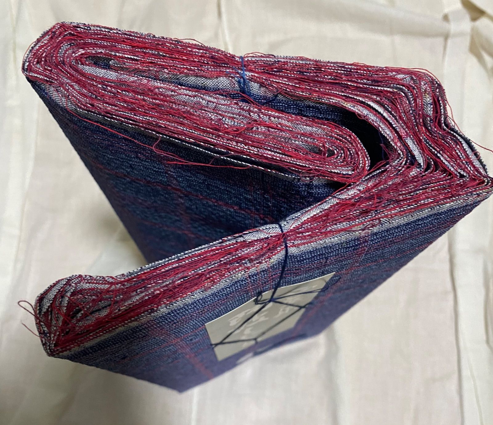 【未使用保管品】　正藍染 阿波しじら 『無形文化財』『正藍』　国府工業合資会社 T16 阿波しじら 正藍染 無形文化財 徳島 国府 ちぢみ織 しじら織