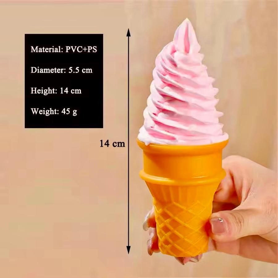 食品サンプル いちごアイスクリーム 実物大 ☆本物そっくり☆ 食品サンプル 実物大 ソフトクリーム アイス