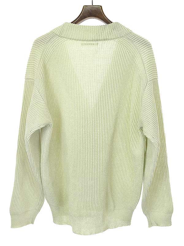 AURALEE 21SS HEMP RIB KNIT BIG CARDIGAN