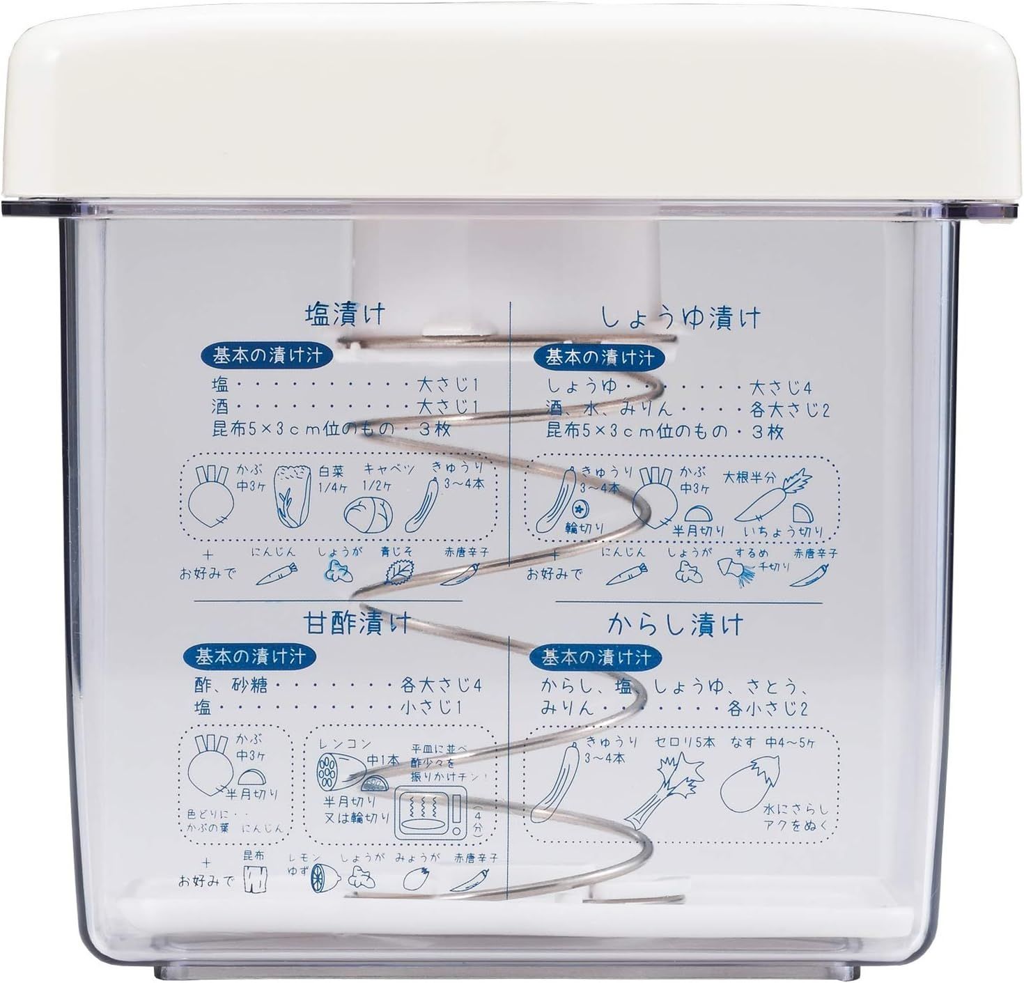【特別セール】u003e漬物容器u003c ヨシカワ ニューキッチンベーシック コンパクトな漬物器 SJ2963