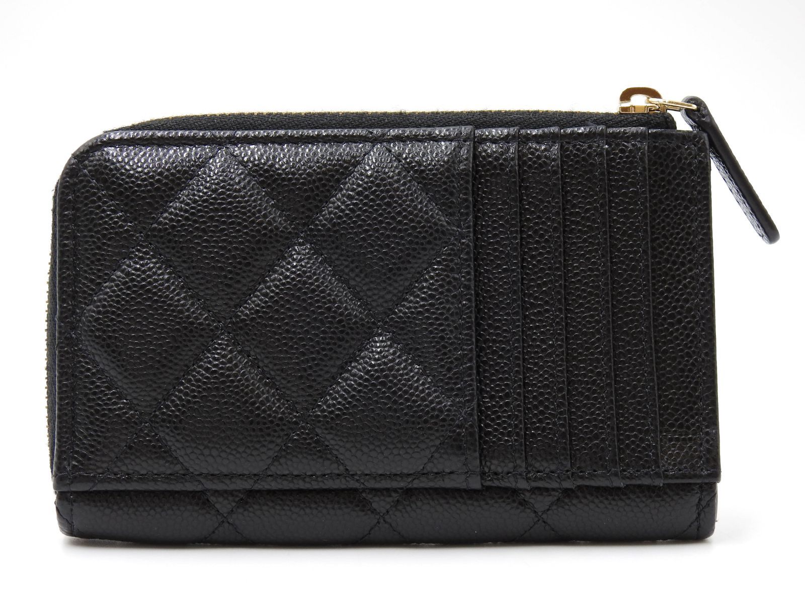 CHANEL　コインケース　マトラッセ　ゴールドココマーク シャネル ココマーク マトラッセ クラシック ジップ カード
