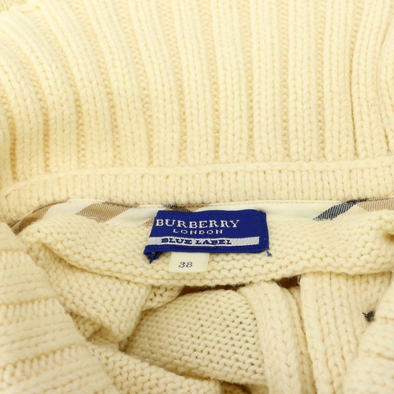 バーバリーブルーレーベル　 ニット　38　アイボリー バーバリーブルーレーベル BURBERRY BLUE LABEL ニット