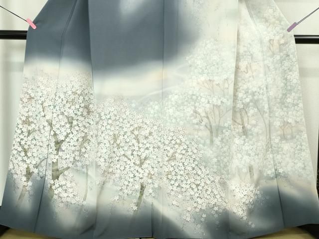 平和屋本店■極上　訪問着　桜　薄花色地　暈し染め　さが美扱い　逸品　DZAA4728kh5 平和屋本店□極上 訪問着 桜 薄花色地 暈し染め さが美扱い 逸品