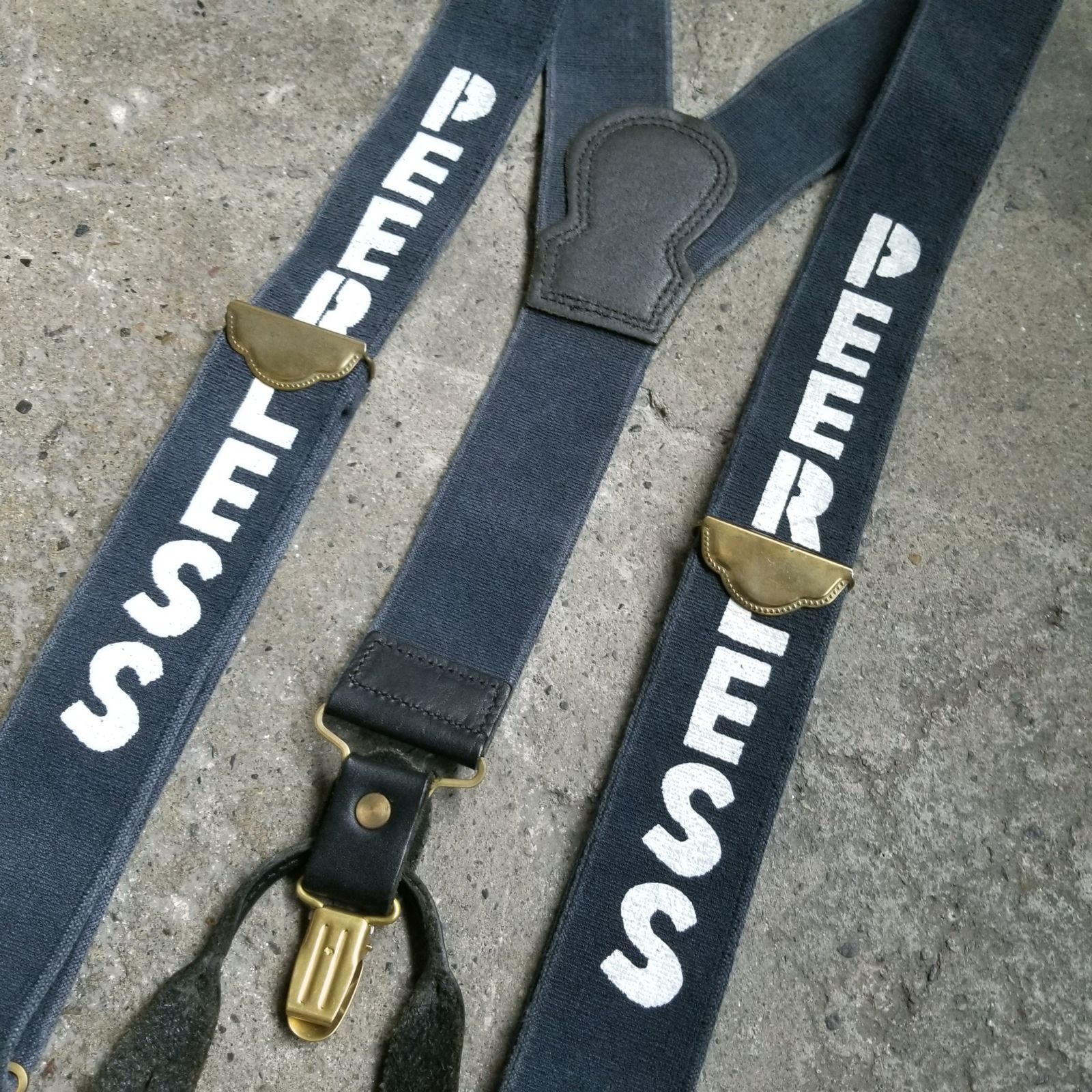 サスペンダー ネイビー