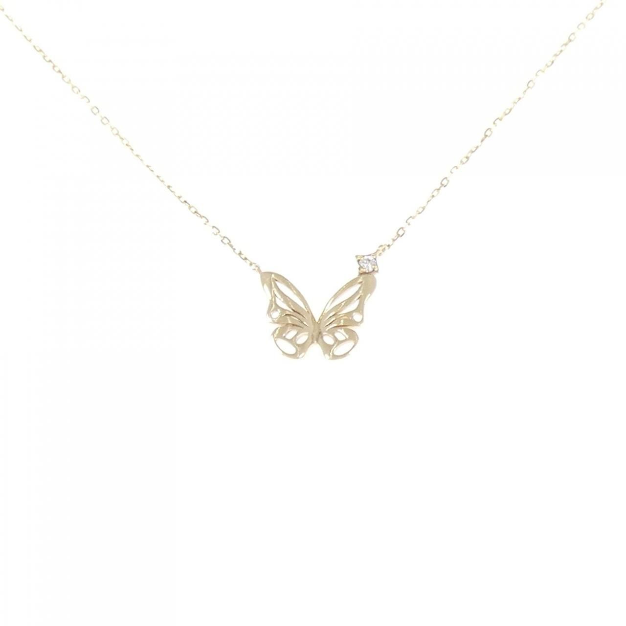 スタージュエリー バタフライ ダイヤモンド ネックレス 0.01CT