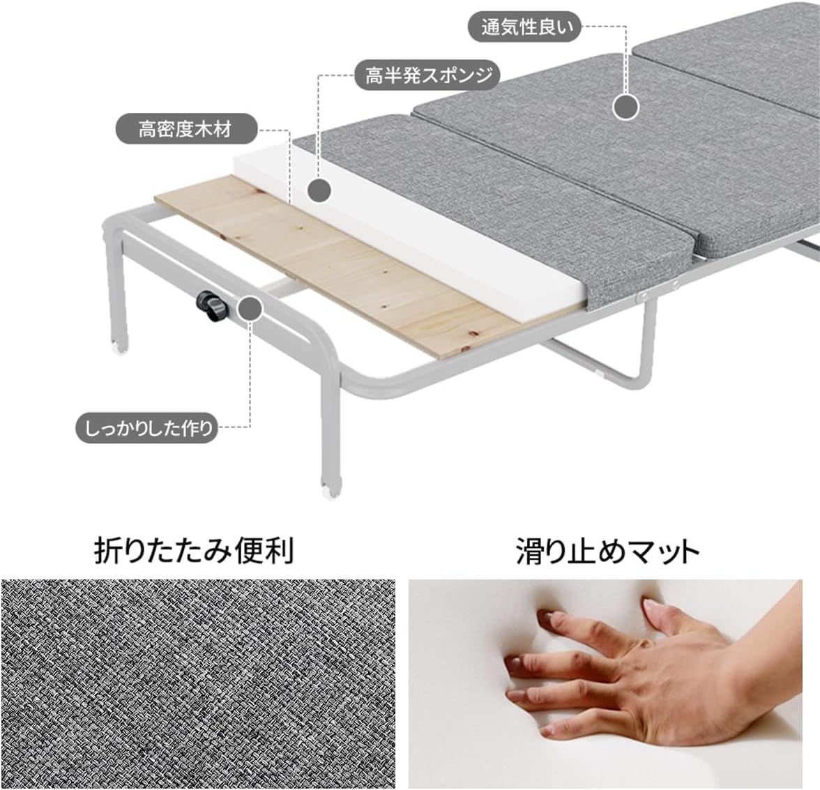 おりたたみベッド コンパクト 折りたたみ ベッド シングル 簡易 おりたたみベッド コンパクト 折りたたみ ベッド シングル 簡易