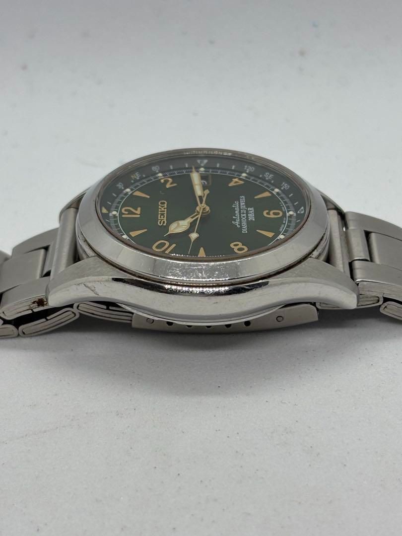 【稼働品】セイコー アルピニスト6R15-00E0 メカニカル デイト 自動巻き JA-1583| セイコー メカニカル アルピニスト 6R15-00E0 グリーン