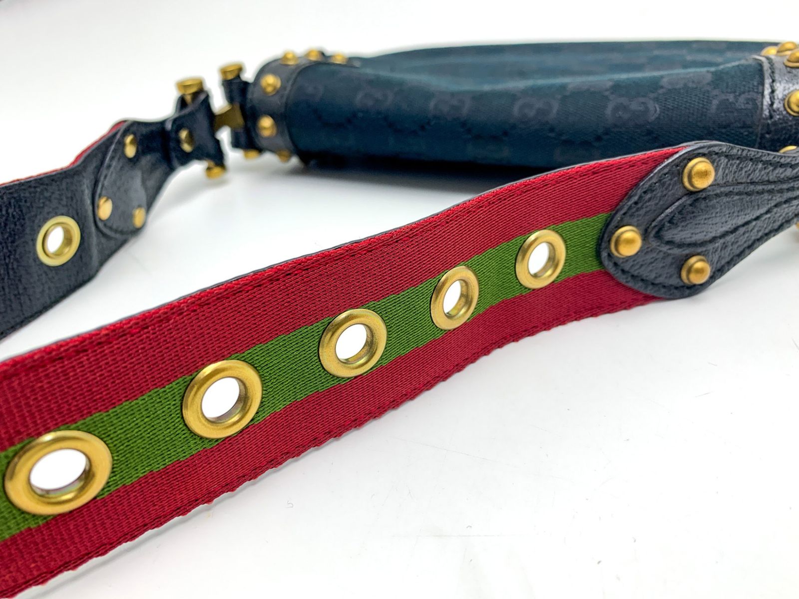 GUCCI グッチ 144190 シェリーライン GGキャンバス 黒 ブラック ホース  