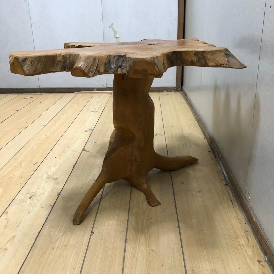 天然木 一枚板 ローテーブル サイドテーブル 無垢材 天然形状 流木風