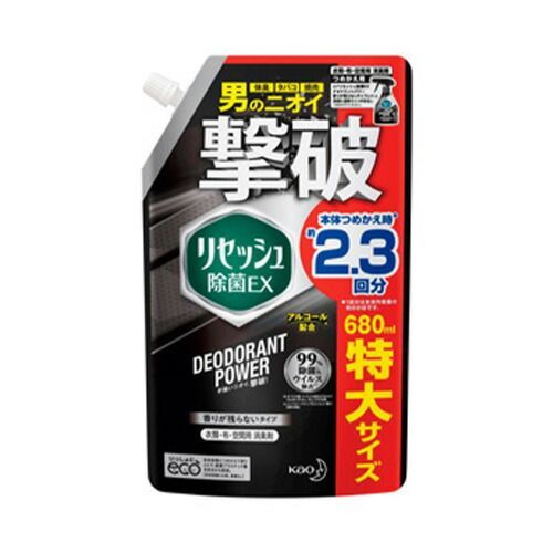 まとめ 花王 リセッシュ除菌ＥＸ デオドラントパワー香りが残らない 詰替 388544 4901301388544 ●容量 ６８０ｍｌ 1袋 ×15セット