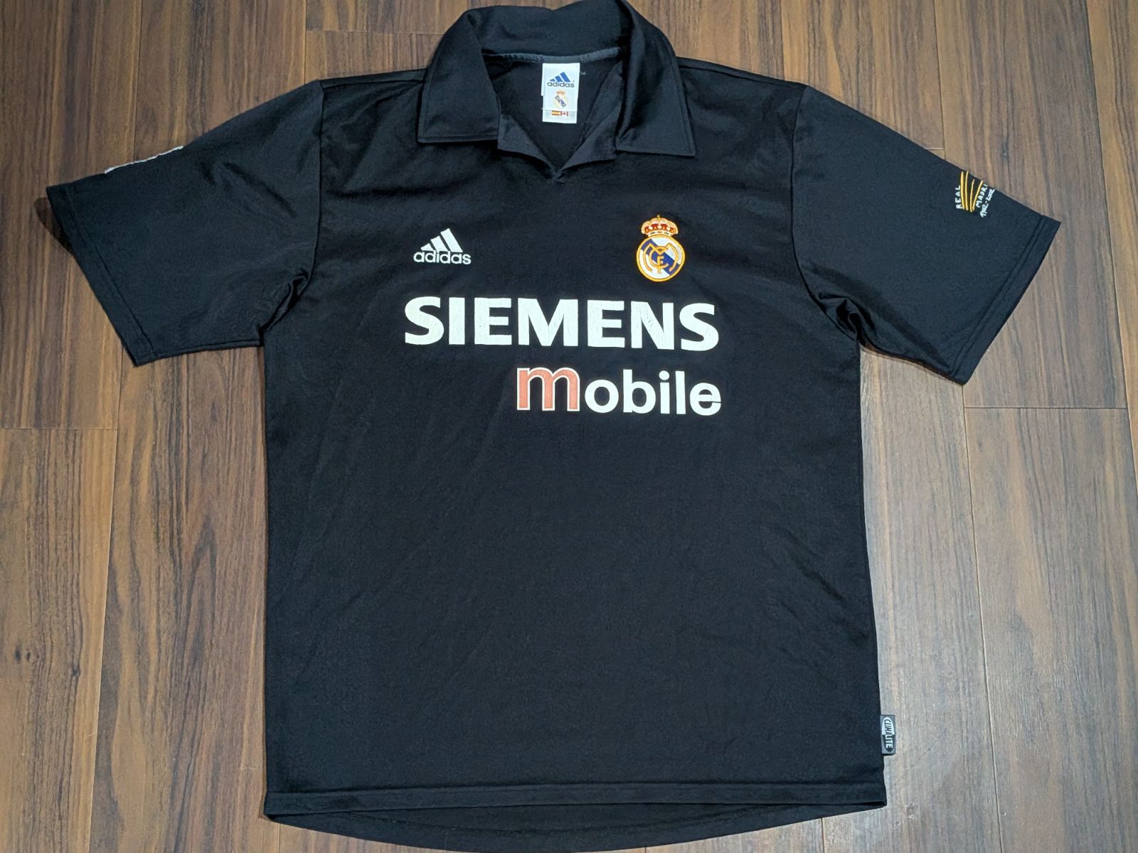 adidas アディダス 2002-03 ル マドリード 100周年記念モデル アウェイ ユニフォーム O 黒