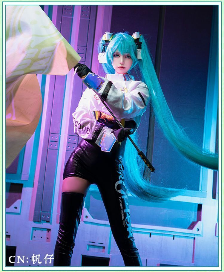 未使用品 初音ミク コスプレ フルセット Lサイズ 新品未使用 初音ミク レーシング コスプレ衣装 フルセット