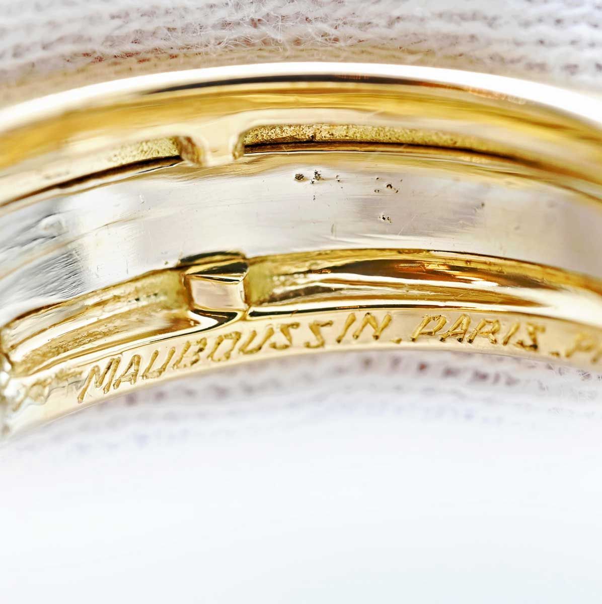 モーブッサン MAUBOUSSIN ホワイトゴールドリング12号