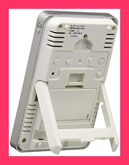 【スタッフおすすめ！】リズム(RHYTHM) 目覚まし時計 電波時計 電子音アラーム 温度 湿度 日めくり カレンダー 六曜 ライト付き 白 12.8x8.2x2.3cm 8RZ139SR03