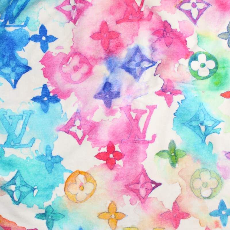 【極】 ルイヴィトン M76753 ウォーターカラーモノグラムコットンビーチタオル メンズ