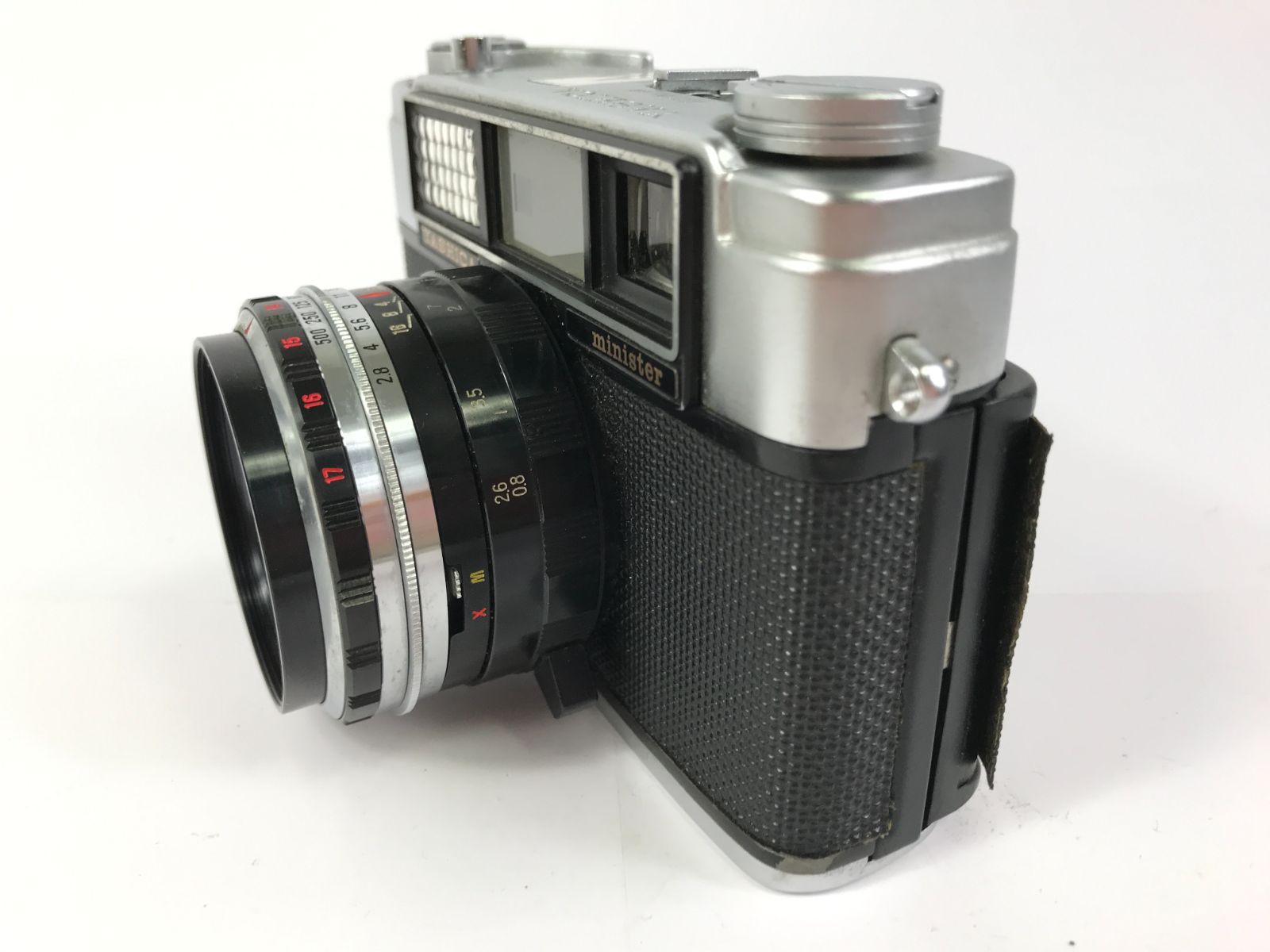 美品】ヤシカ・ミニスター ヤシノン４５ｍｍＦ２.８ ええ ４群５枚【動作確認試写