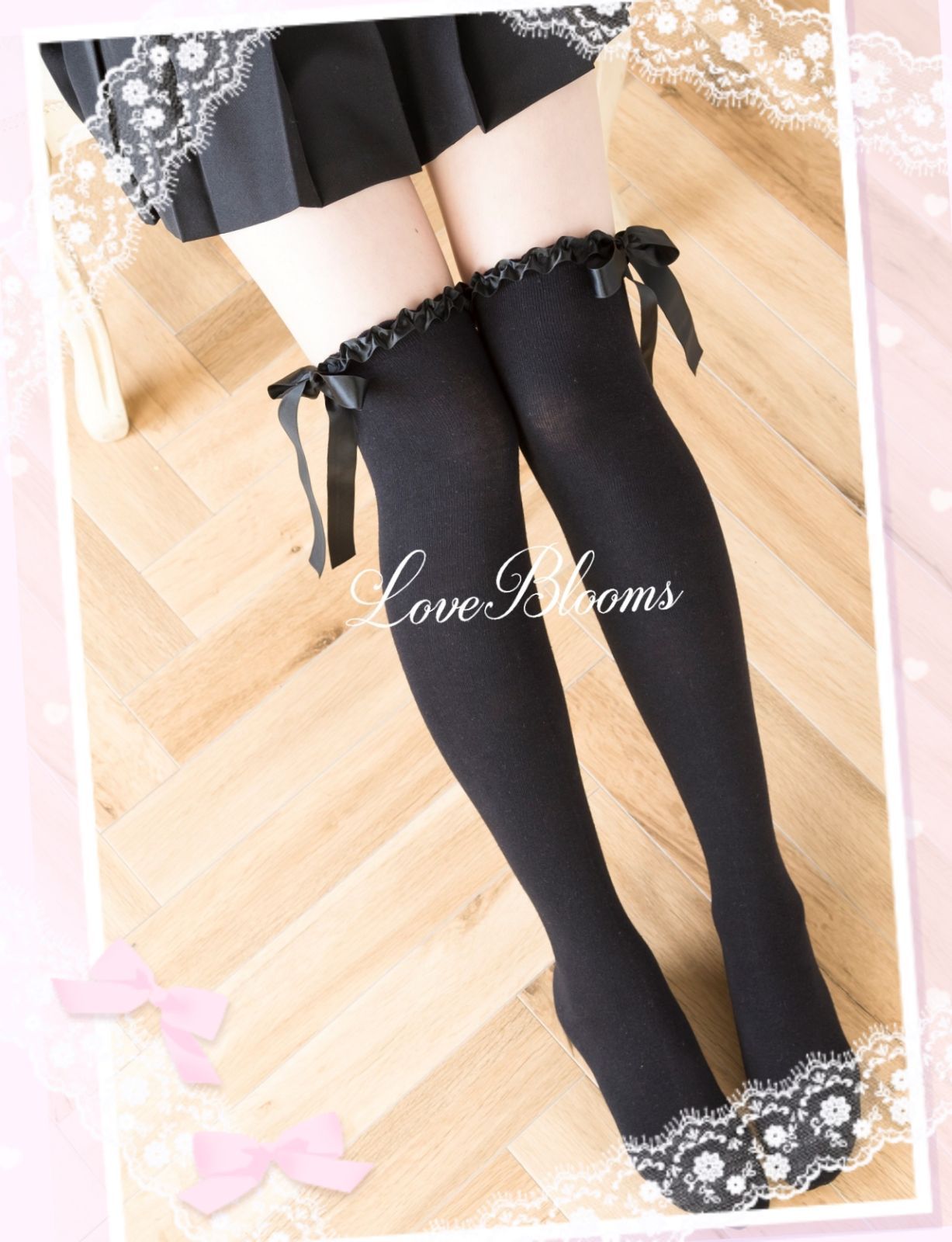 送料無料 新品未使用 dimmoire 安全ピンxフリルリボン 2個set 黒白 5sa502-top.jpg