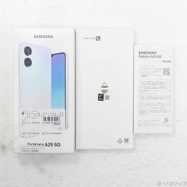 品〕 Galaxy A25 最も安い 5G 64GB ライトブルー SCG33 au SIMフリー