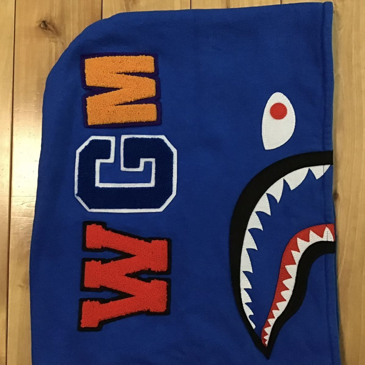 A BATHING APE シャークプルオーバーパーカー ブルー A BATHING APE アベイシングエイプ ABC Camo Shark Full Zip