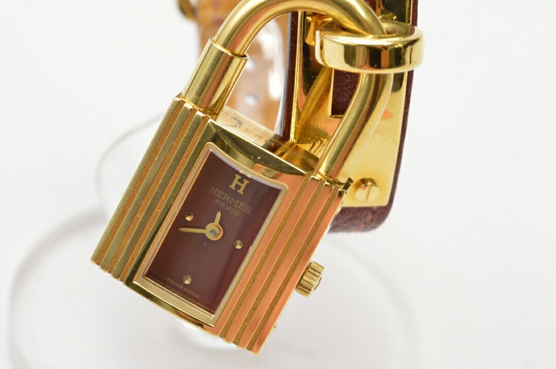 エルメス HERMES ケリーウォッチ ワインレッド クオーツ GP / 革