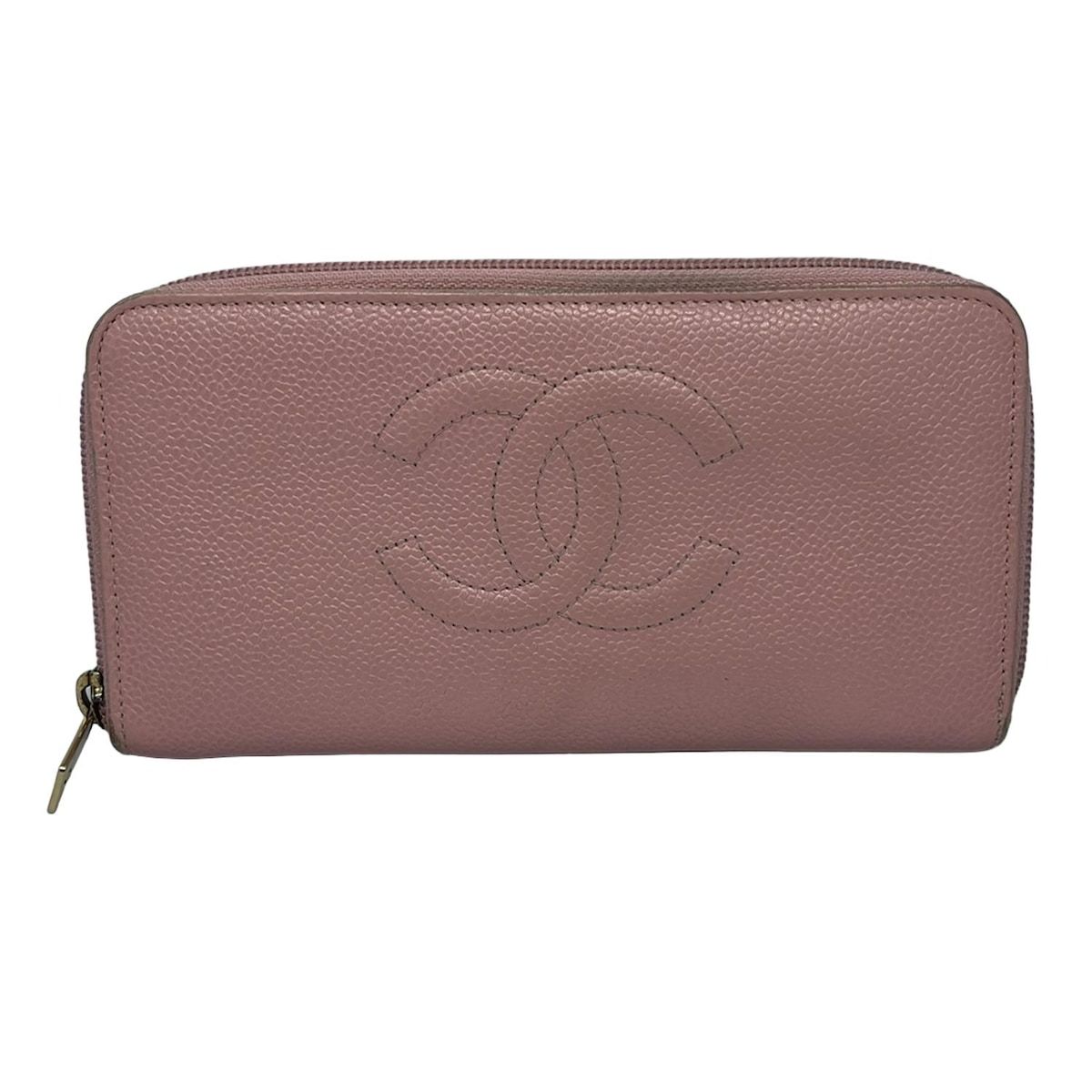 CHANEL シャネル 長財布 - A13228 ピンク ココマーク|ラウンドファスナー|ゴールド金具