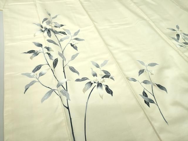 平和屋着物○訪問着 紬地 友禅 枝花文 正絹 逸品 未使用 DAAS3047ps