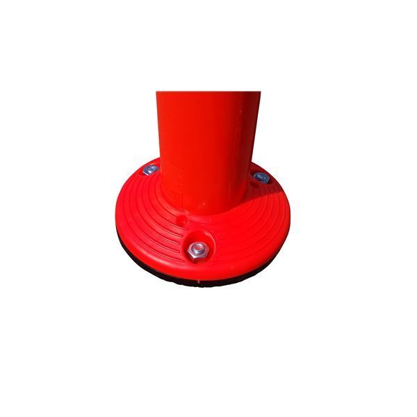 1本 ポリウレタン製視線誘導標|ソフトコーン 接着タイプ 高さ1000mm 連結ボルト付属 代引不可