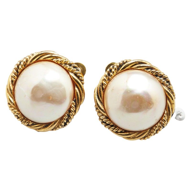 シャネル ヴィンテージ パール ゴールド メッキ レディース CHANEL 1-0204916