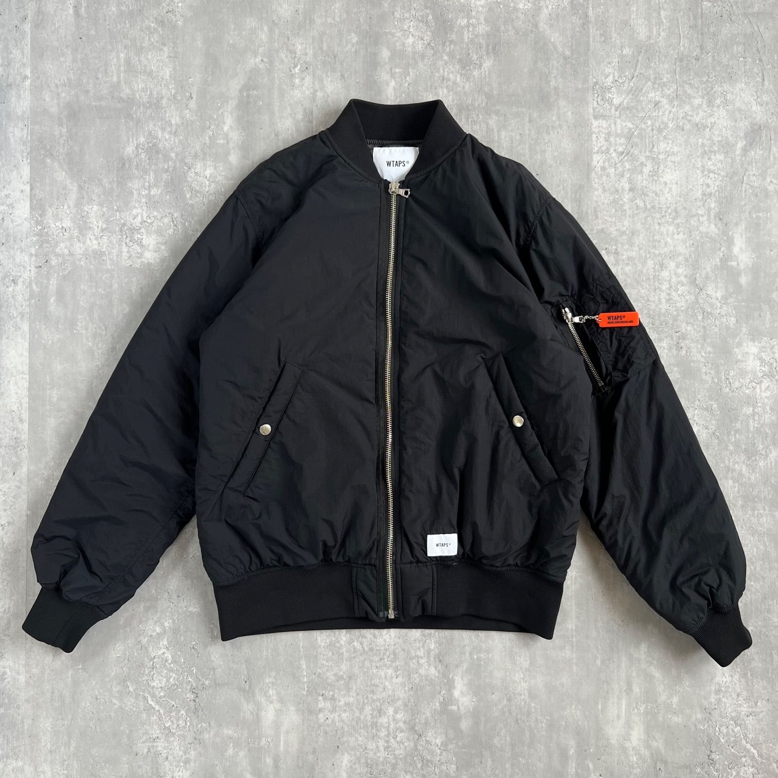WTAPS ダブルタップス I AM NAYLON TAFFETA MA-1 JACKET ブラック M 