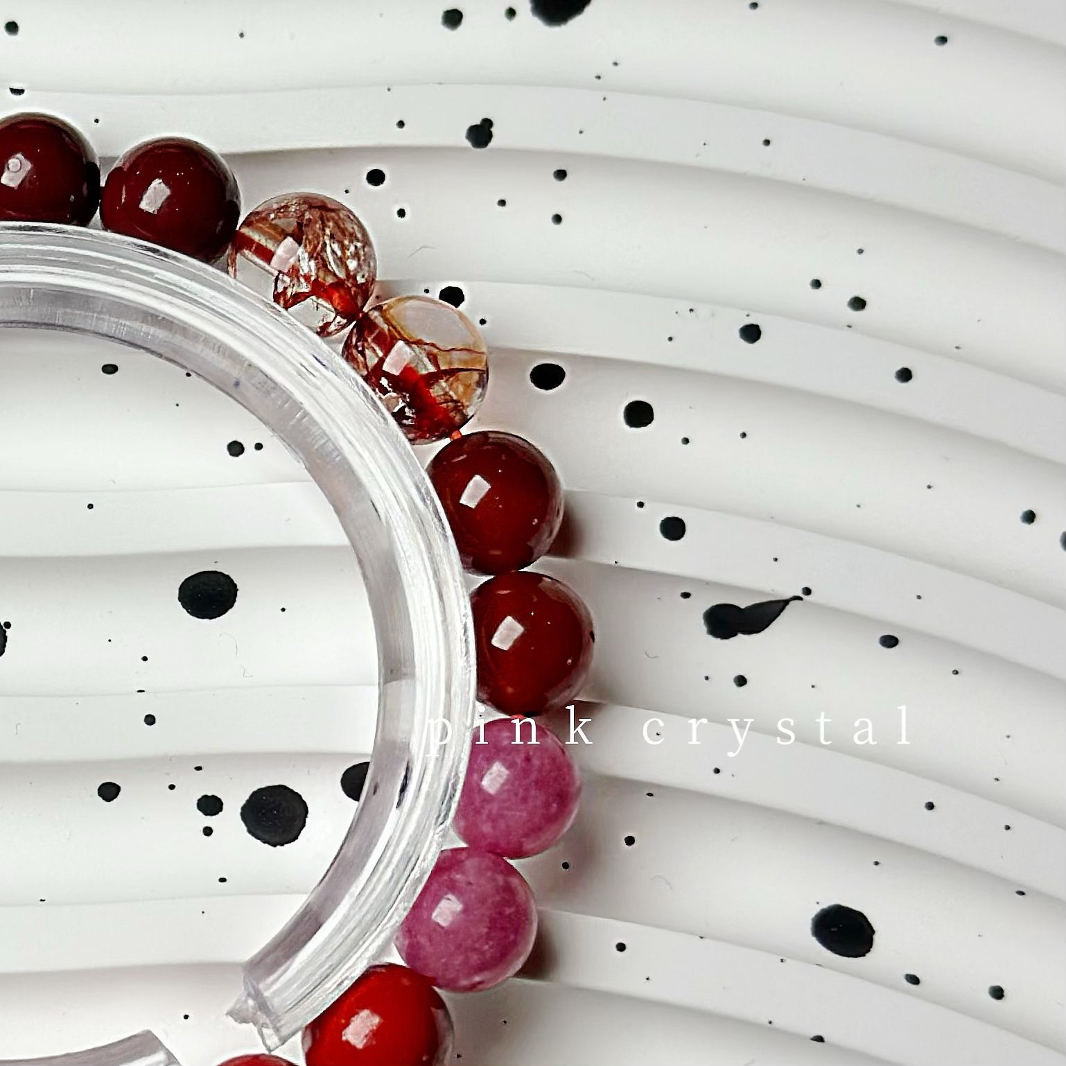 五行バランスシリーズ「火」〜天然石ブレスレット（8mm）