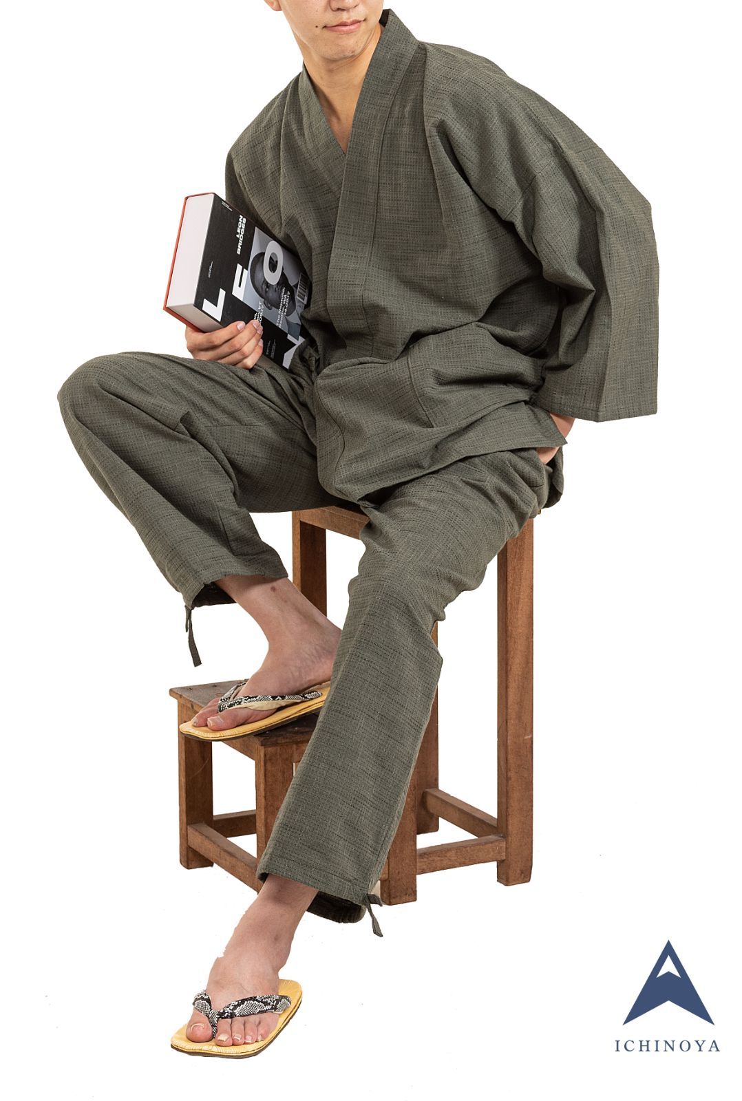 法衣 麻 ゴリ麻 藍染 愚図る お寺 仏具 着物 