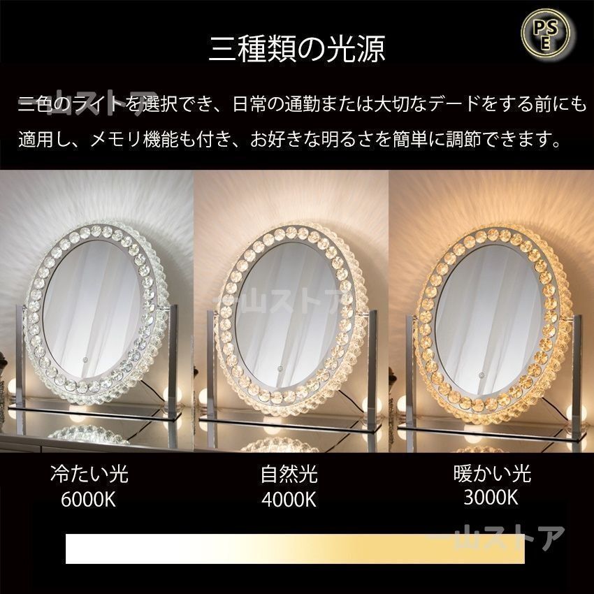 【未使用】女優ミラー　LED 調光　エコメルカリ便限定　42cm×50cm 未使用】女優ミラー LED 調光 エコメルカリ便限定 42cm×50cm
