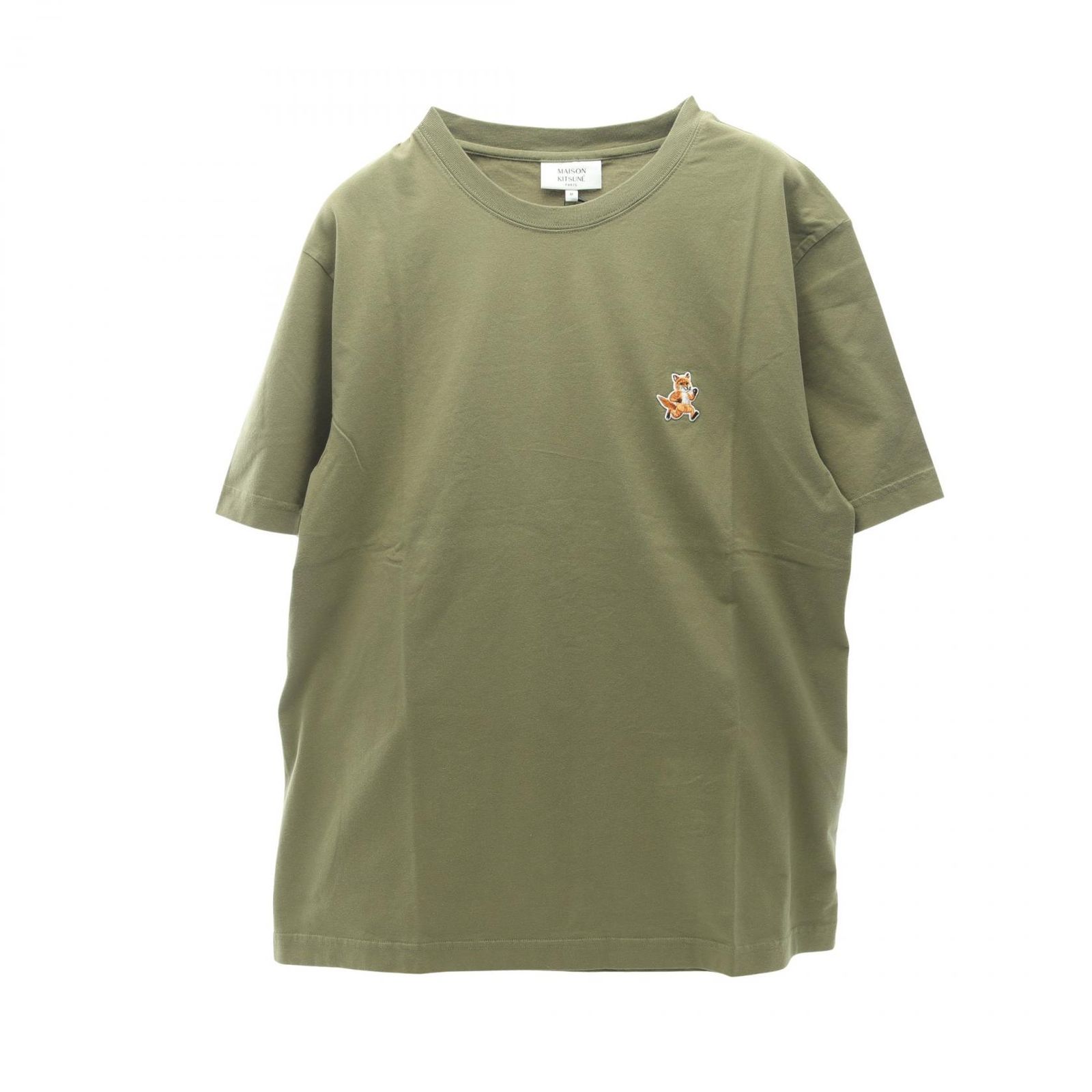 メゾンキツネ MAISON KITSUNE カットソー スピーディ フォックスパッチ コンフォート MM00125KJ00080079M グリーン系 コットン Tシャツ メンズ