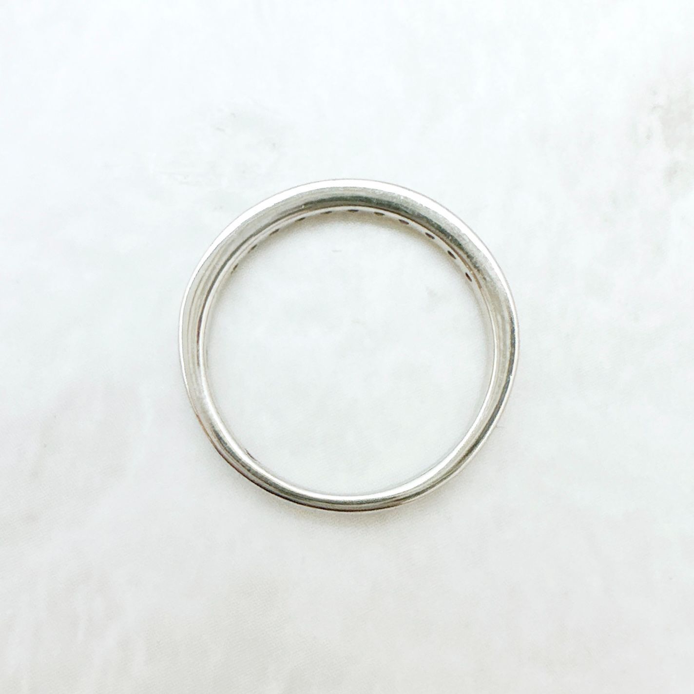 美品🌟4℃ ハーフエタニティ ダイヤモンド プラチナ リング 8号 U