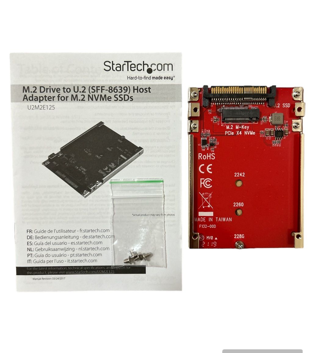 StarTech.com M.2 - U.2変換アダプタ/M.2 PCIe NVMe SSD対応/PCI