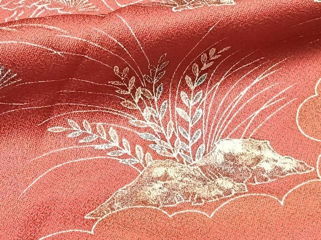 平和屋着物▽訪問着 単衣 道長舞桜文 暈し染め 金彩