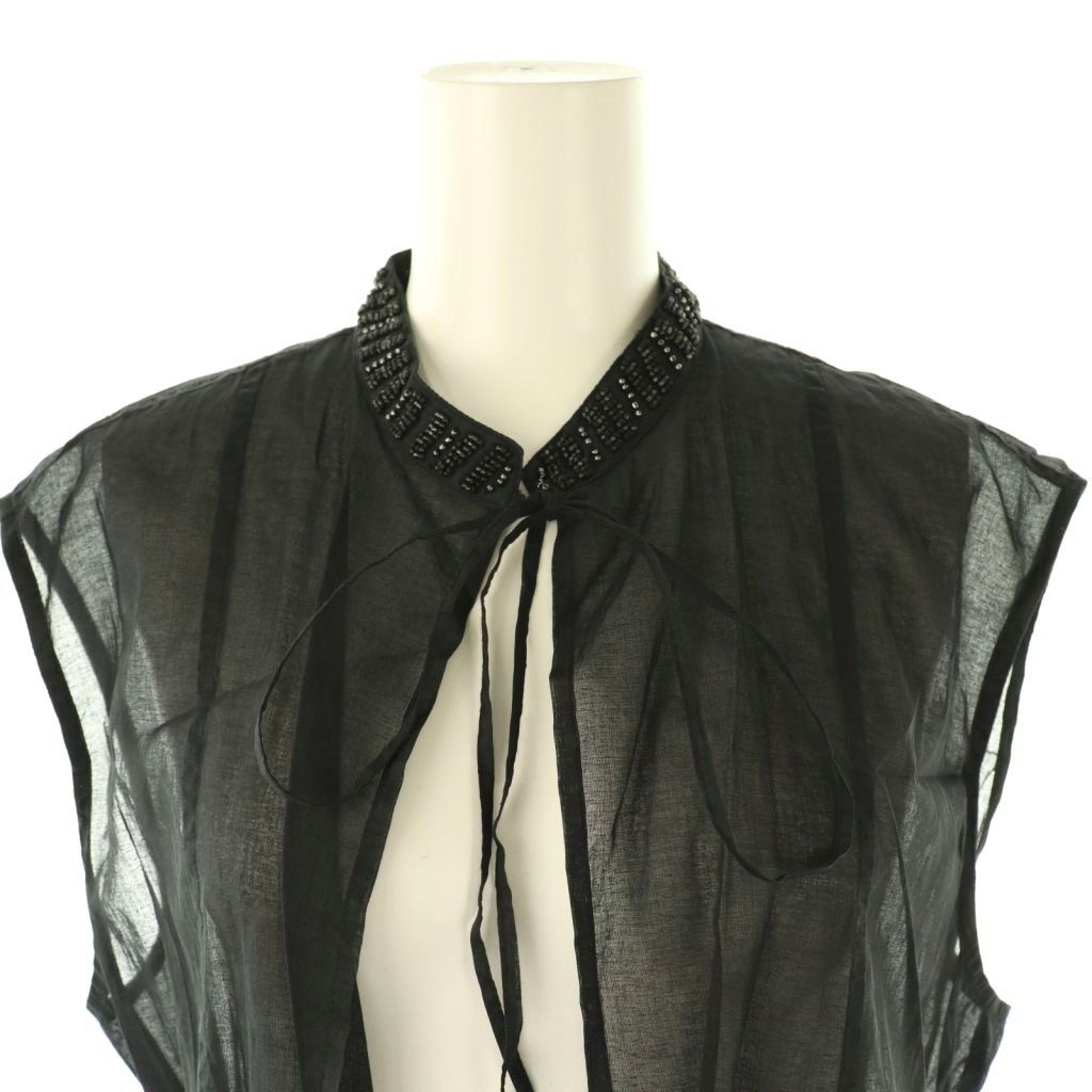 Curensology オーガンジービジューノースリーブブラウス Curensology（カレンソロジー）の「Curensology(カレンソロジー