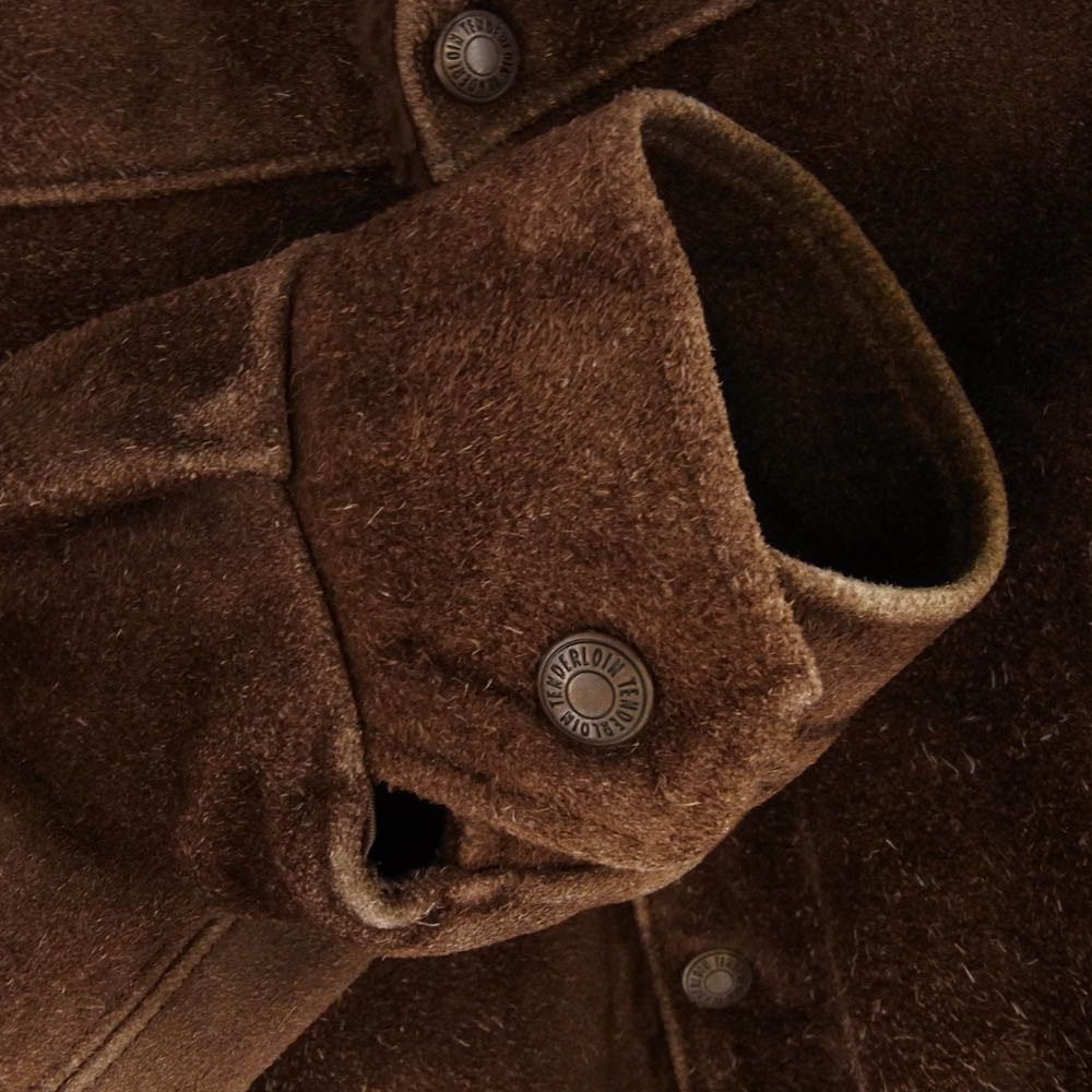 ジャケット・アウター TENDERLOIN T-SADDLE SUEDE JACKET S 100% Genuine Leather Suede Western Jacket with Frings Cowboy