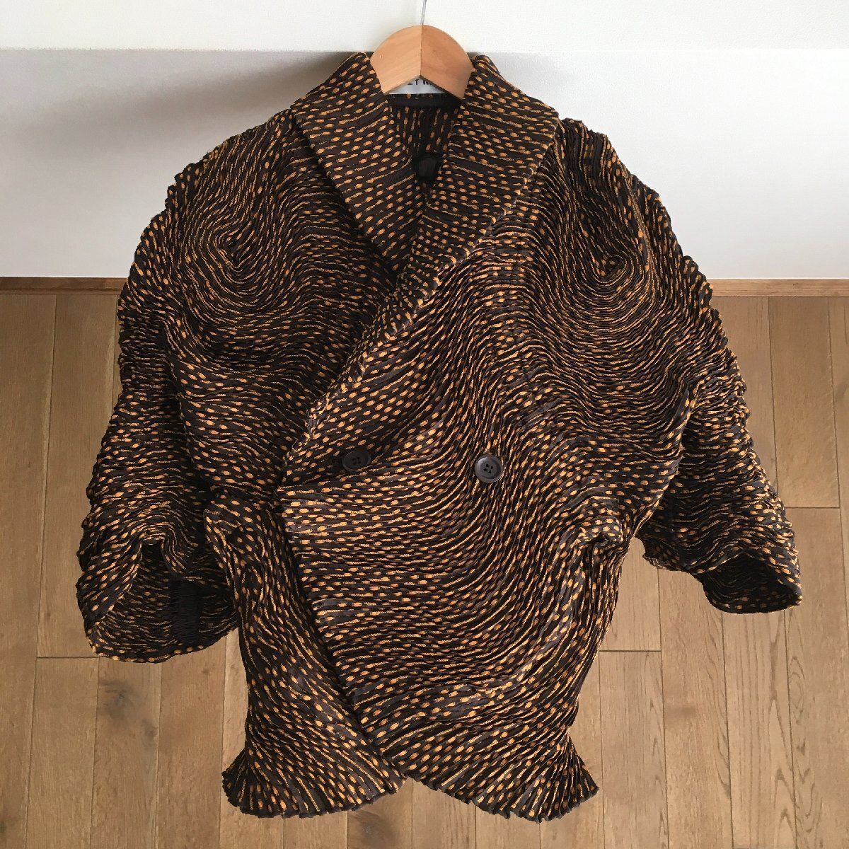 ISSEY MIYAKE 春夏スチームジャケット ２ issey miyake ジャケット 2 ブラウン スチームストレッチ