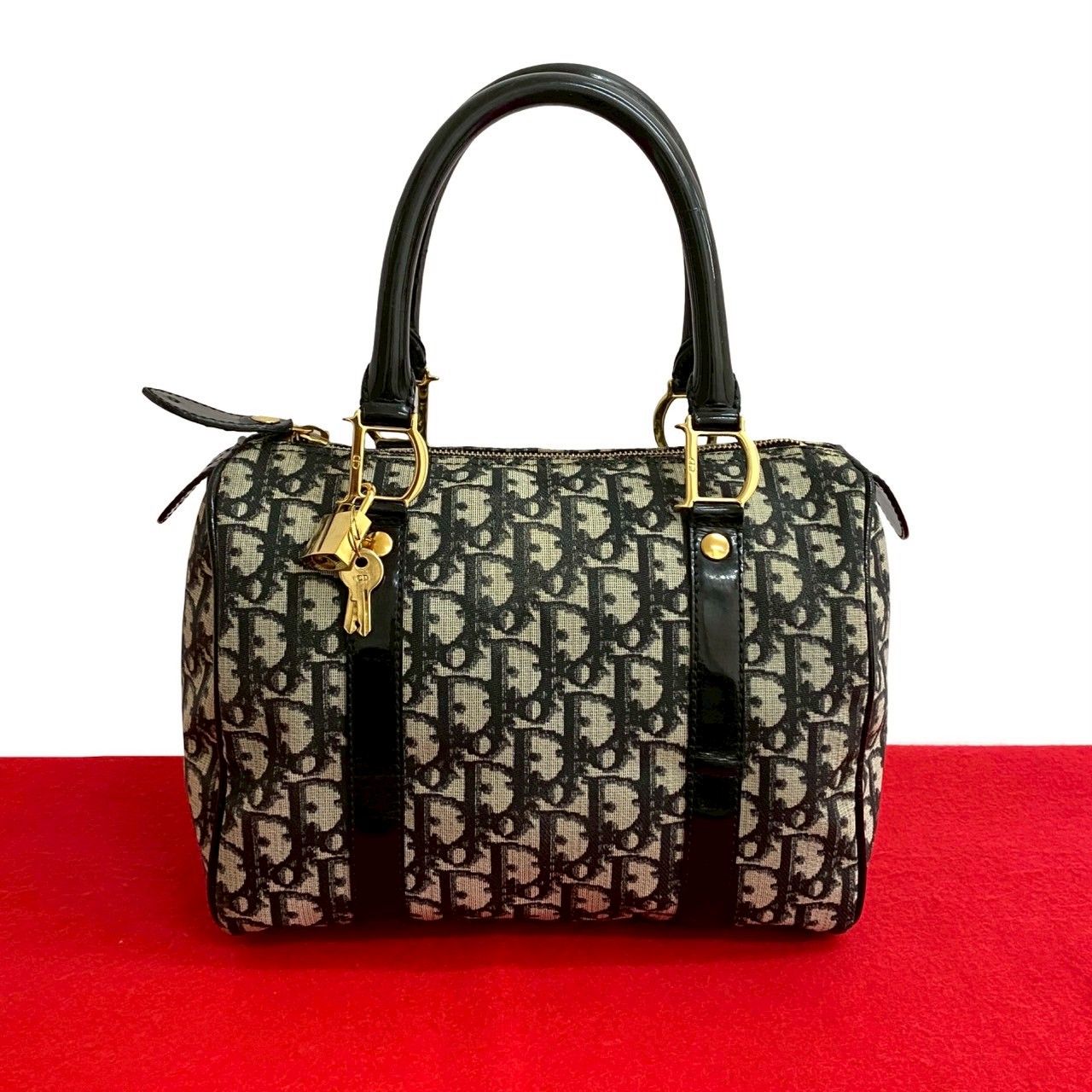 極 美品 鍵付き Christian Dior ディオール トロッター 柄