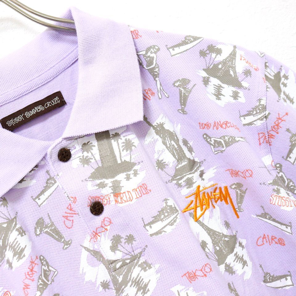 STUSSY SUMMER CRUIZE ステューシー ロゴ 刺繍 ポロシャツ