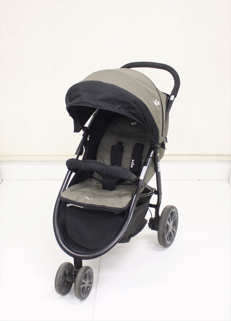 ジョイー ライトトラックス オリーブ 41775 Joie LiteTrax 三輪ベビーカー パンクレスタイヤ 生後1ヶ月～ クリーニング済み B295502t