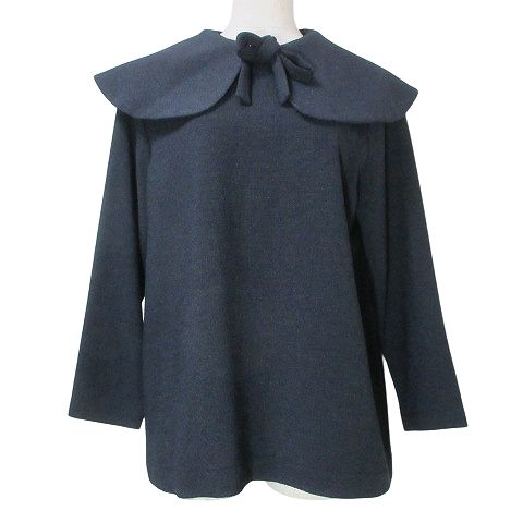 美品 yori ヨリ スプリングツイードライクブラウス グレー 2024 ファッション yori ヨリ スプリング ツイードライク