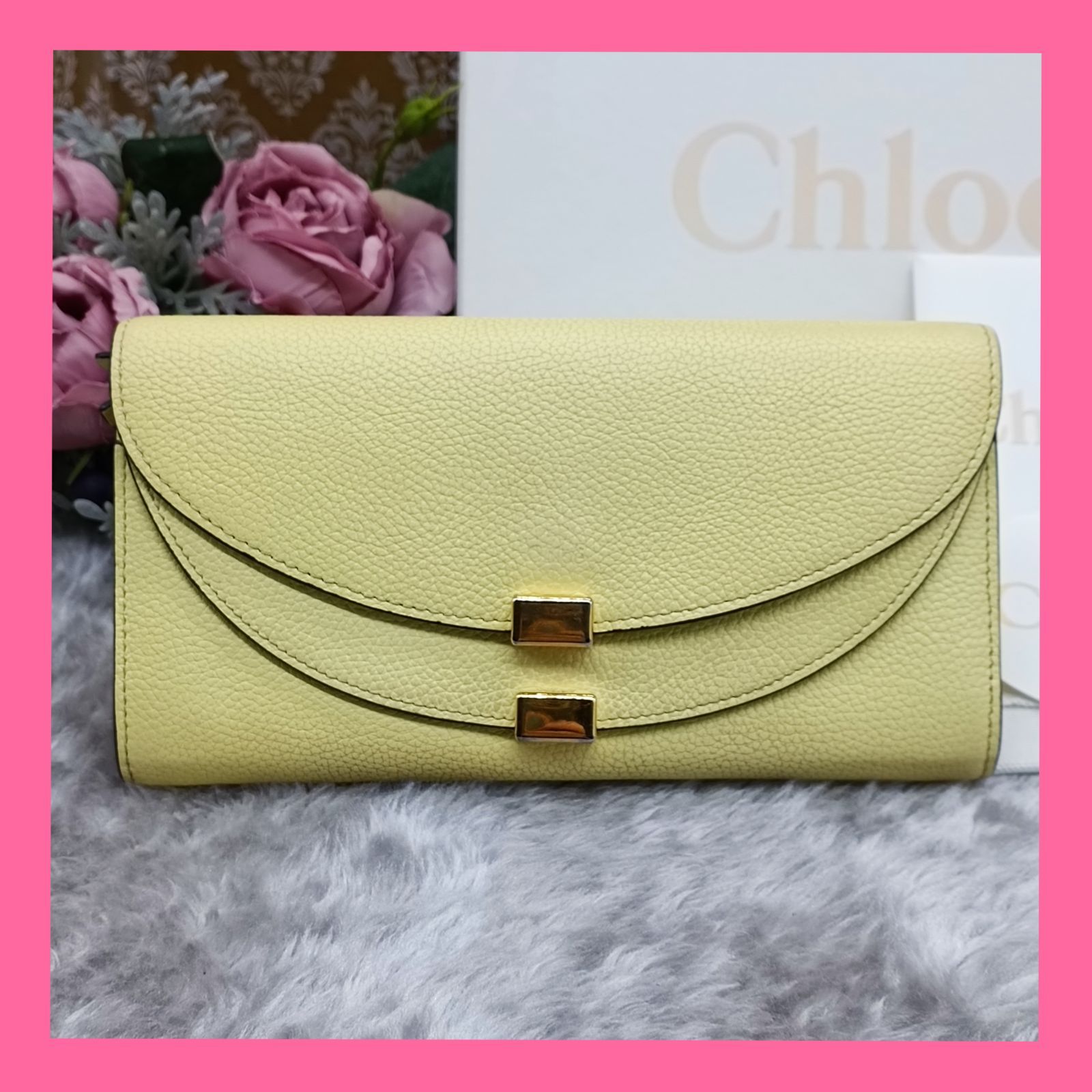 【正規品 そごうで購入】 クロエ Chloe ジョージア 長財布 水色 Chloé ジョージア ライトブルー 長財布 レディース 6333 - メルカリ